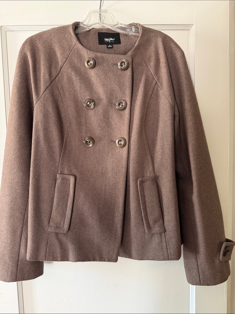 Mossimo Supply Co. Double-Breasted Taupe Pea Coat